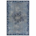 Jaipur Rugs Kai Persian Knot 4 by 22 Modify Design Rectangle Rug, Moonlight Blue - 5 x 8 ft. RUG130214